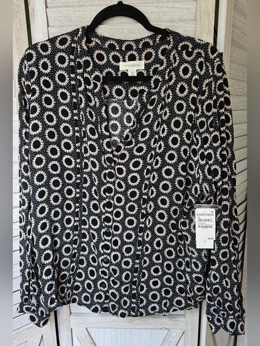 NWT Treasure & Bond Medallion Print Blouse